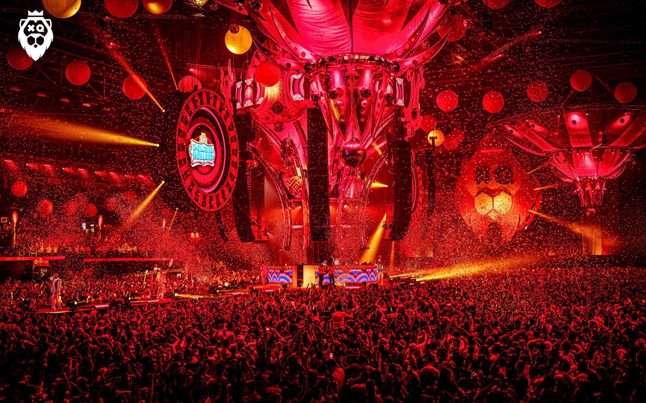 Q-Dance X-Qlusive Holland XXL 2023 Gelredome Arnhem Nederland Production People Licht Geluid Trussing podium feest hardstyle