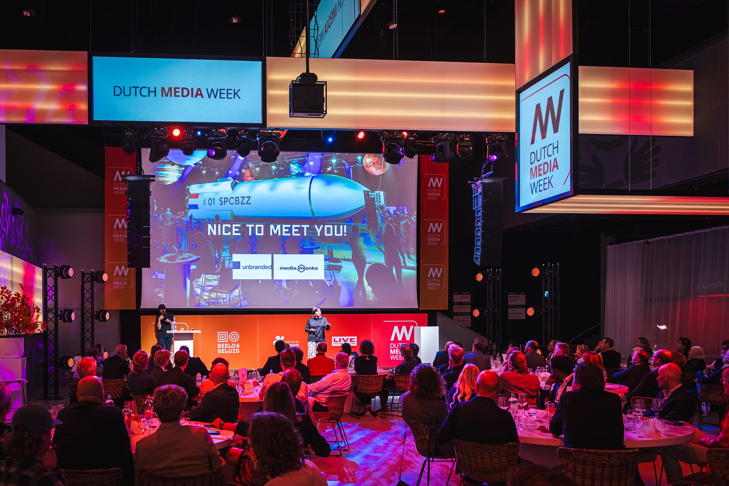 Dutch Media Week 2023 Mediafestival mediamuseum beeld & geluid Hilversum, trotse sponsor Production People Focus Chain
