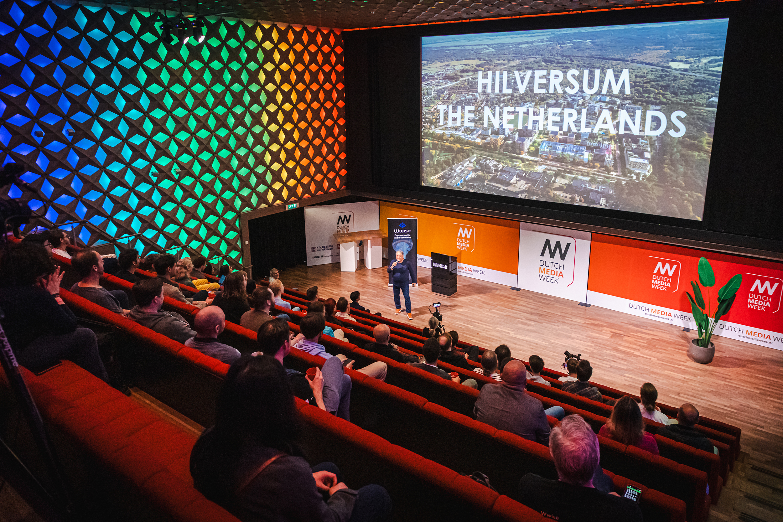 Dutch Media Week 2023 Mediafestival mediamuseum beeld & geluid Hilversum, trotse sponsor Production People Focus Chain