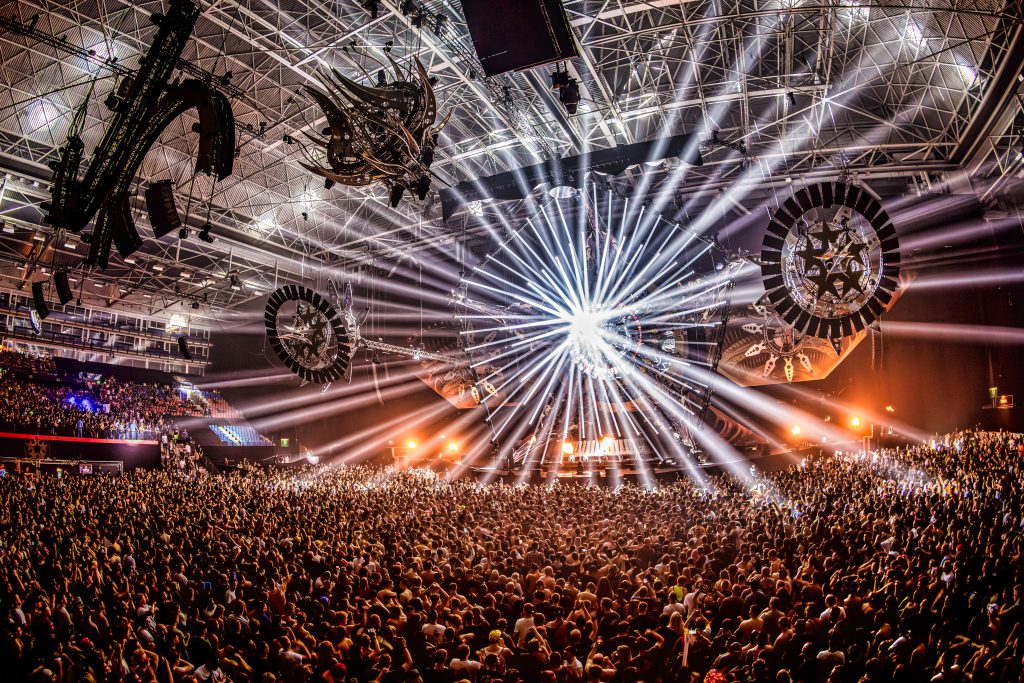Qlimax 2023 Qdance Gelredome hardstyle light sound Production People Focus Void Enter eye audio visuals dimension CLF backbone