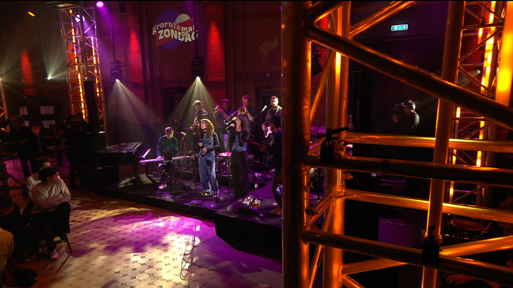 Groenteman op zondag live vanuit lichtfabriek Haarlem TV programma BNNVARA NPO2, licht, audio, video en set Production People