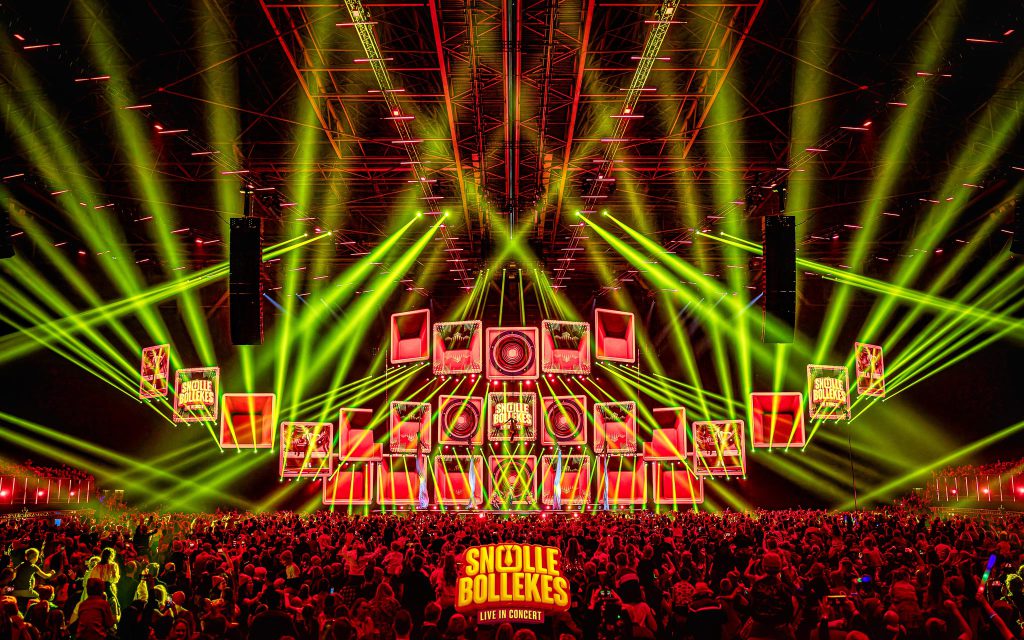 Snollebollekes Live concert Gelredome 2024Arnhem Matrixx events light, audio, video, rigging by Production People
