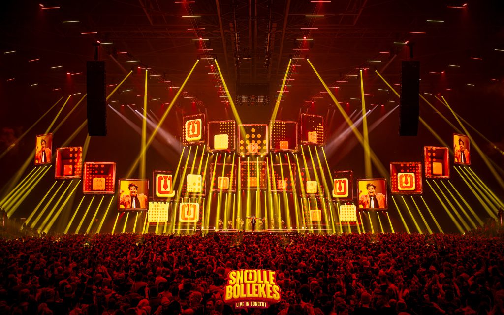 Snollebollekes Live 2024 concert Gelredome Arnhem Matrixx events light, audio, video, rigging by Production People
