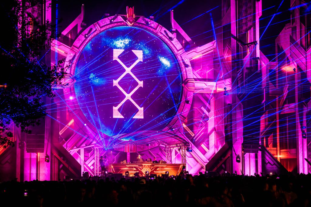 Emporium Festival 2024 New Dimensions Berendonck wijchen, Mainstage and XXlerator Hardstyle by Matrixx Events. Light sound video and rigging by Production People, XX