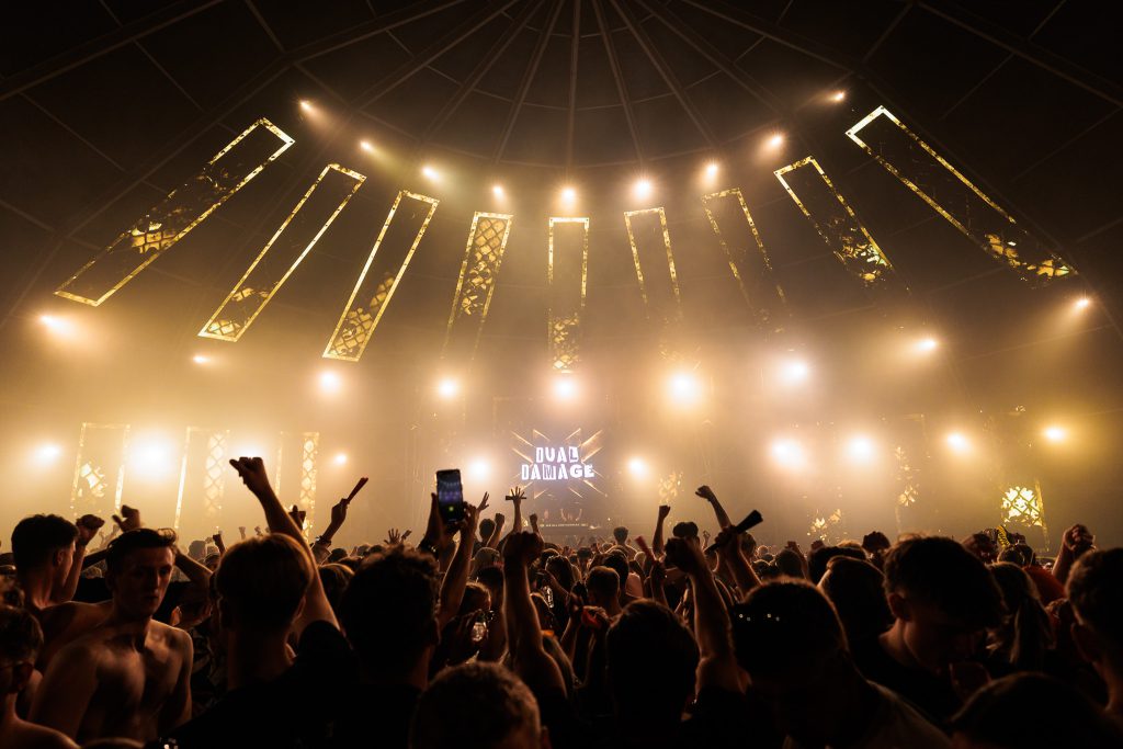 Dreamfields Festival Gelderland Matrixx Events main stage hardstyle raw tent light and audio by Production People
