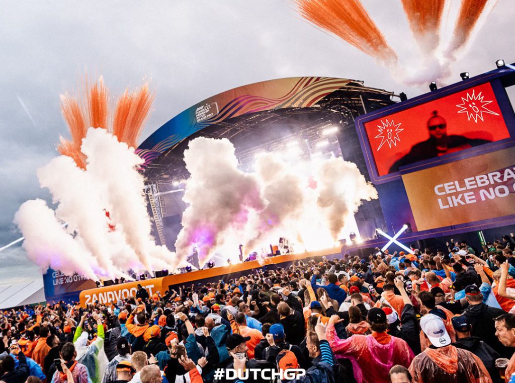 Formula 1 Heineken Dutch Grand Prix 2024 Circuit Zandvoort Backbone International Fanzone stage Arena Max Verstappen interview DJ booth Armin van Buuren