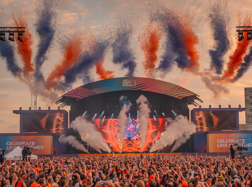 Formula 1 Heineken Dutch Grand Prix 2024 Circuit Zandvoort Backbone International Fanzone stage Arena Max Verstappen interview DJ booth Armin van Buuren