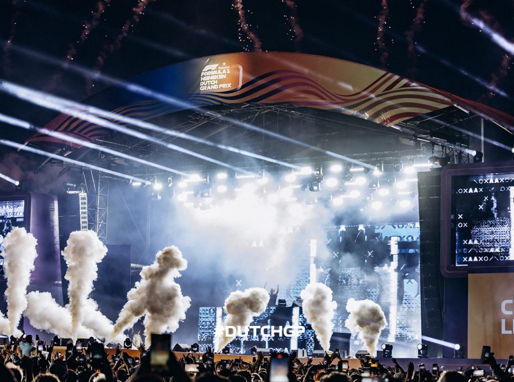 Formula 1 Heineken Dutch Grand Prix 2024 Circuit Zandvoort Backbone International Fanzone stage Arena Max Verstappen interview DJ booth Armin van Buuren