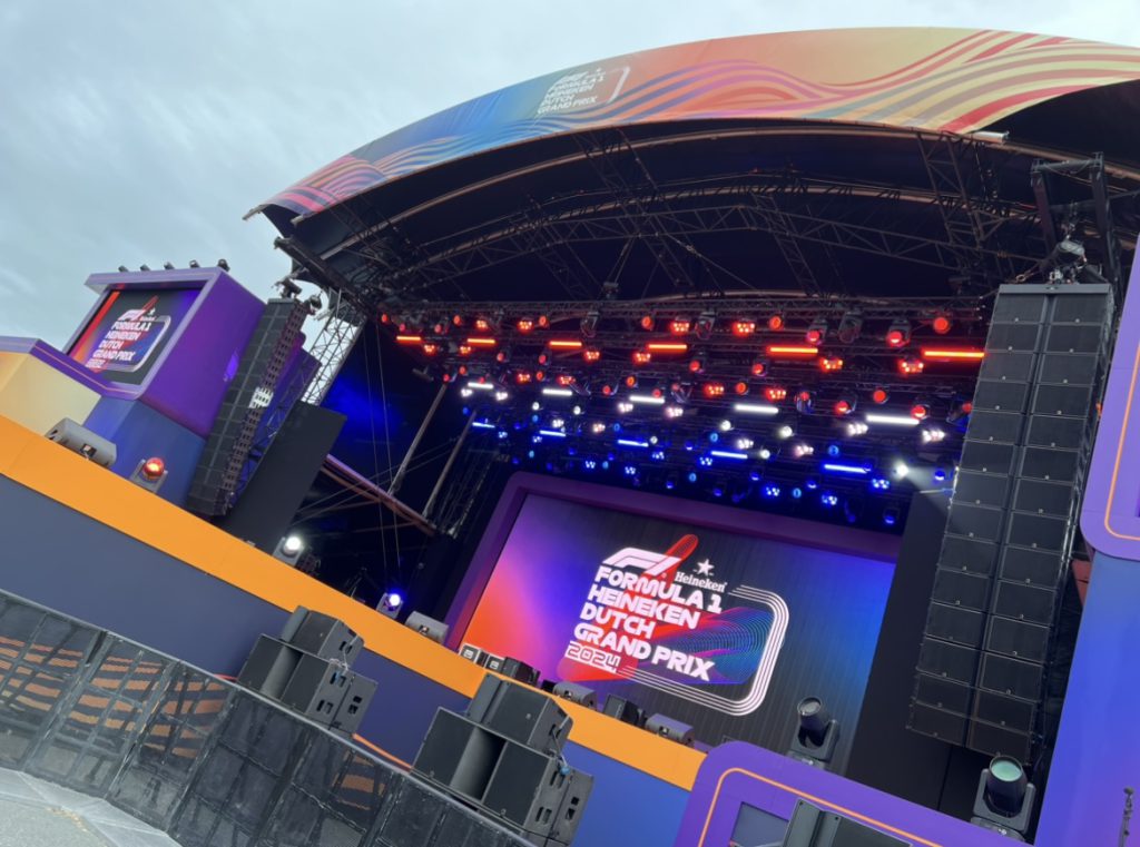 Formula 1 Heineken Dutch Grand Prix 2024 Circuit Zandvoort Backbone International Fanzone stage Arena Max Verstappen interview DJ booth Armin van Buuren