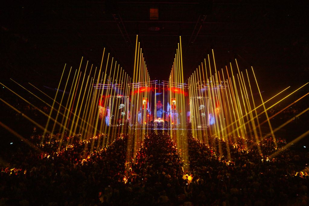 ADE 2024 Amsterdam Dance Event Ziggo Dome Tomorrowland presents our story 20 year anniversary symphony Dimitri Vegas and Timmy Trumpet, light soung and rigging by Production People