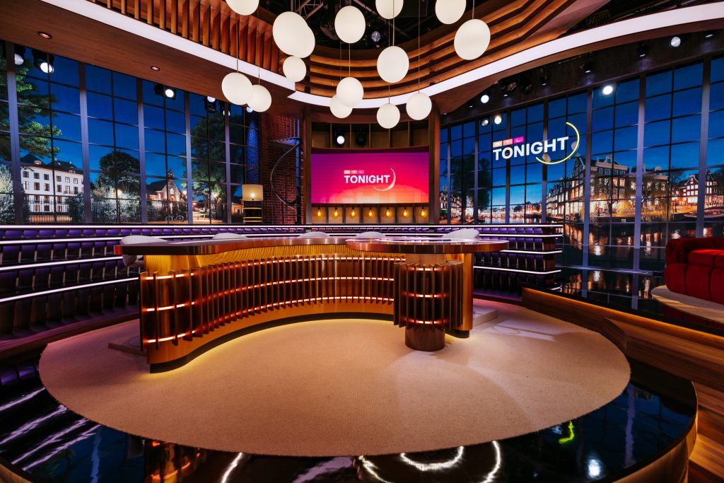 studio RTL Tonight Televisie show daily talk RTL4 EndemolShine Nederland, audio, video; licht, rigging door Production People